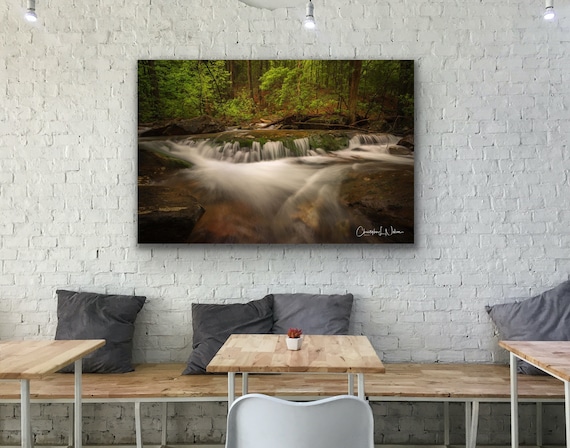 Flowing River Fine Art Print | Waterfall Landscape Photography | Nature Wall Art