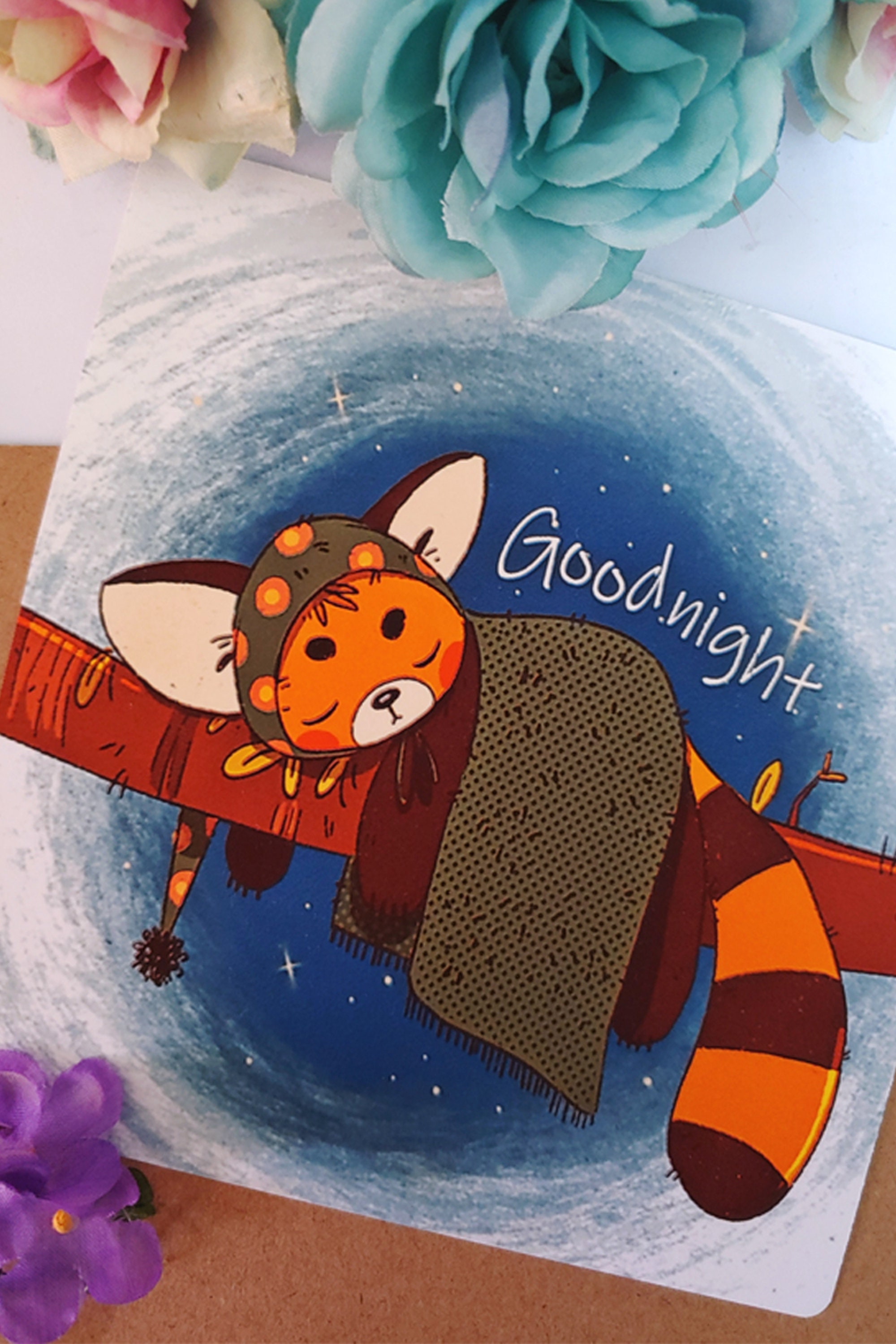 Goodnight Red Panda Wall Art A6 | Etsy