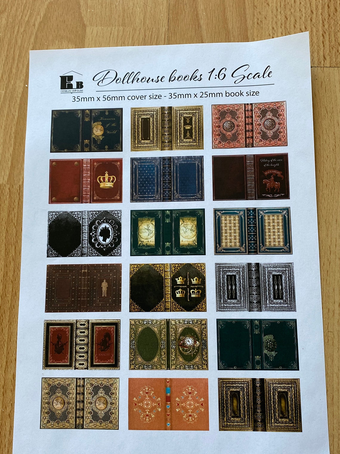 18 Miniature Book Cover 18 Antique & Medieval Book Cover 1/6 Etsy