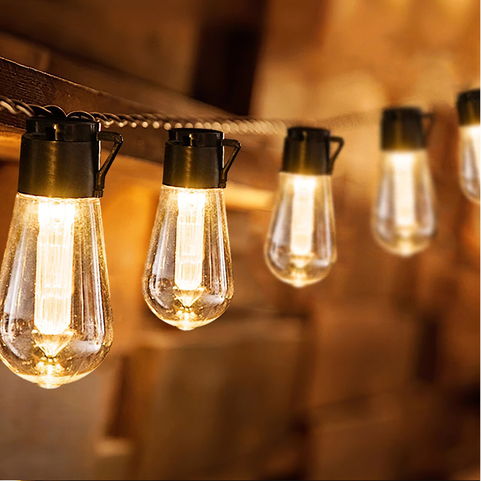 10M String Lights LED Retro Edison Filament Bulb Outdoor Etsy