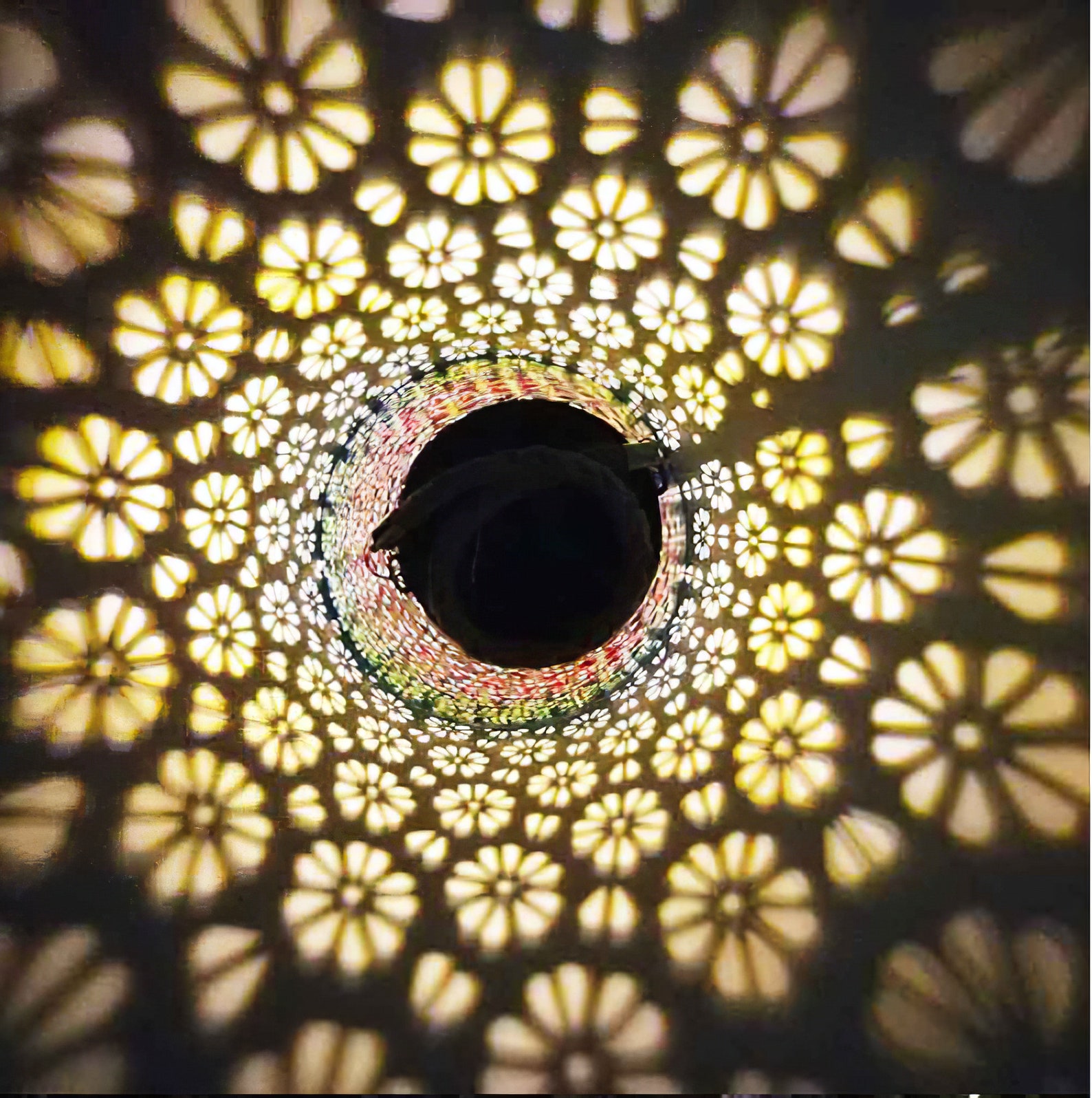 Hollow Lanterns Lights Flower Projection Hanging Lamps Etsy