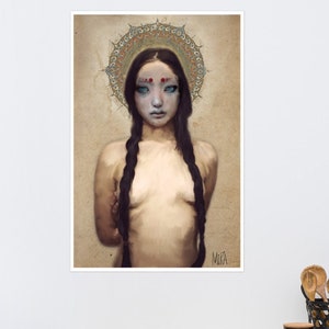 A blank face in the streaming water Poster