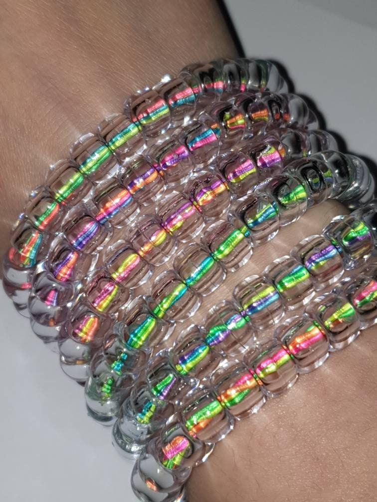 Rainbow Cord Kandi Sensory Bracelet Etsy