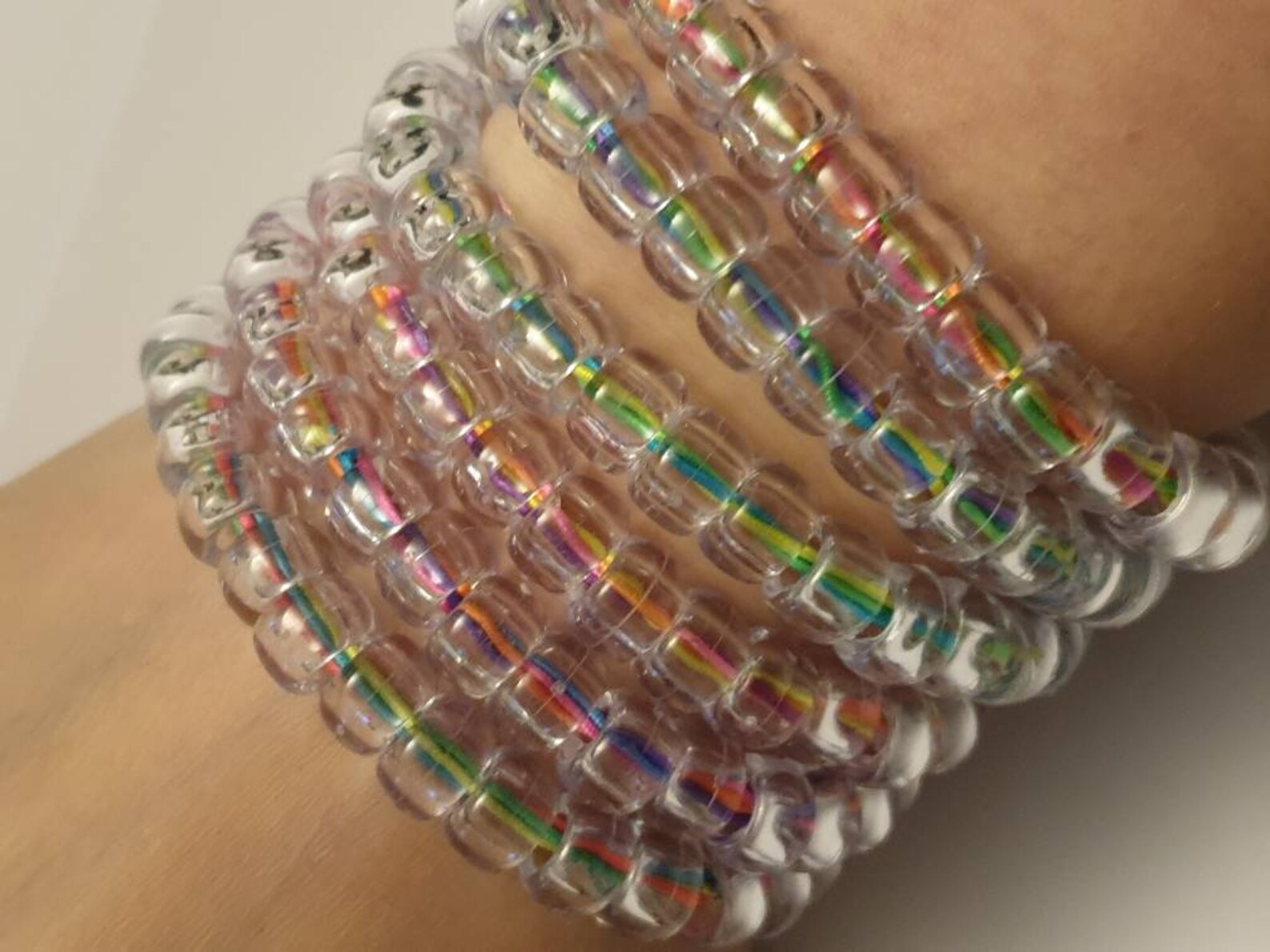 Rainbow Cord Kandi Sensory Bracelet Etsy