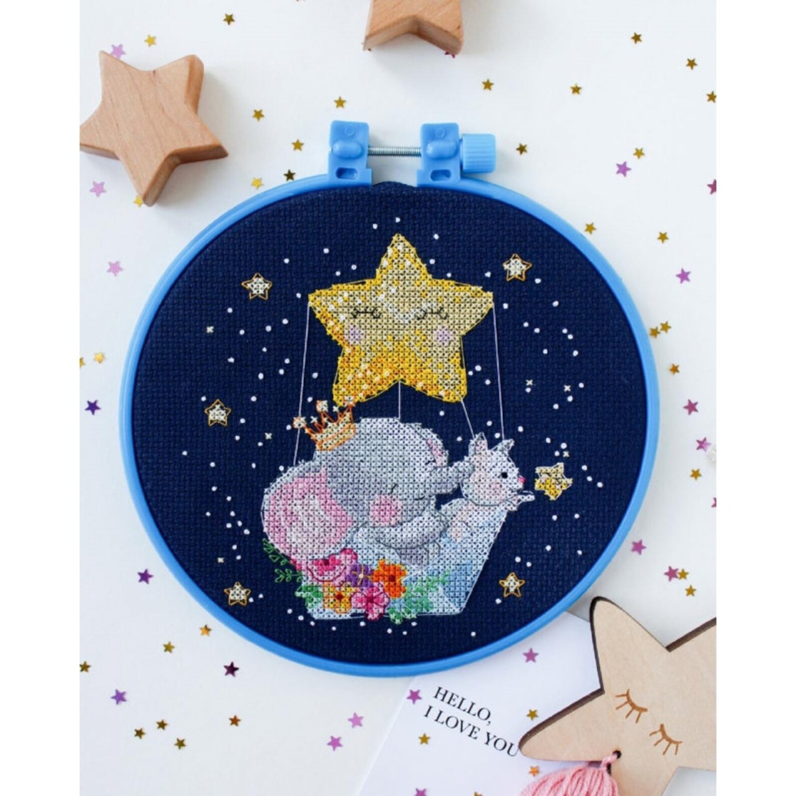 Cross Stitch Kit In the Hoop Embroidery Design Counted Etsy