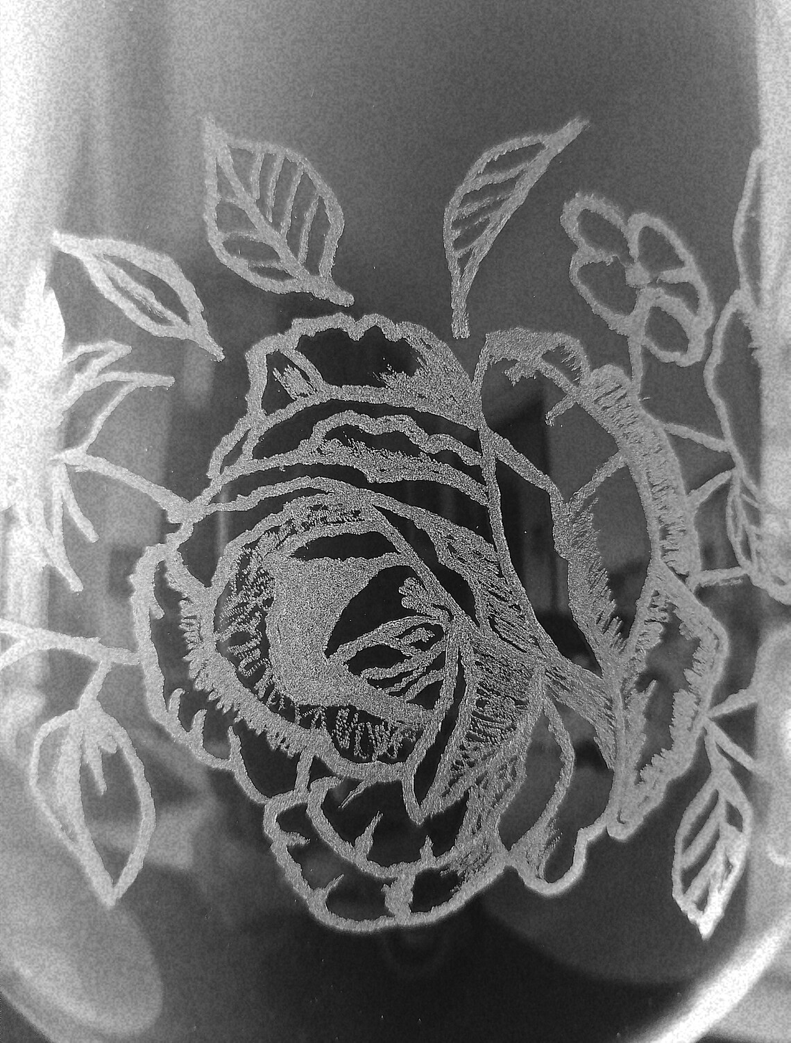 Glass Roses Glass design Handmade drawing Glass Art Etsy