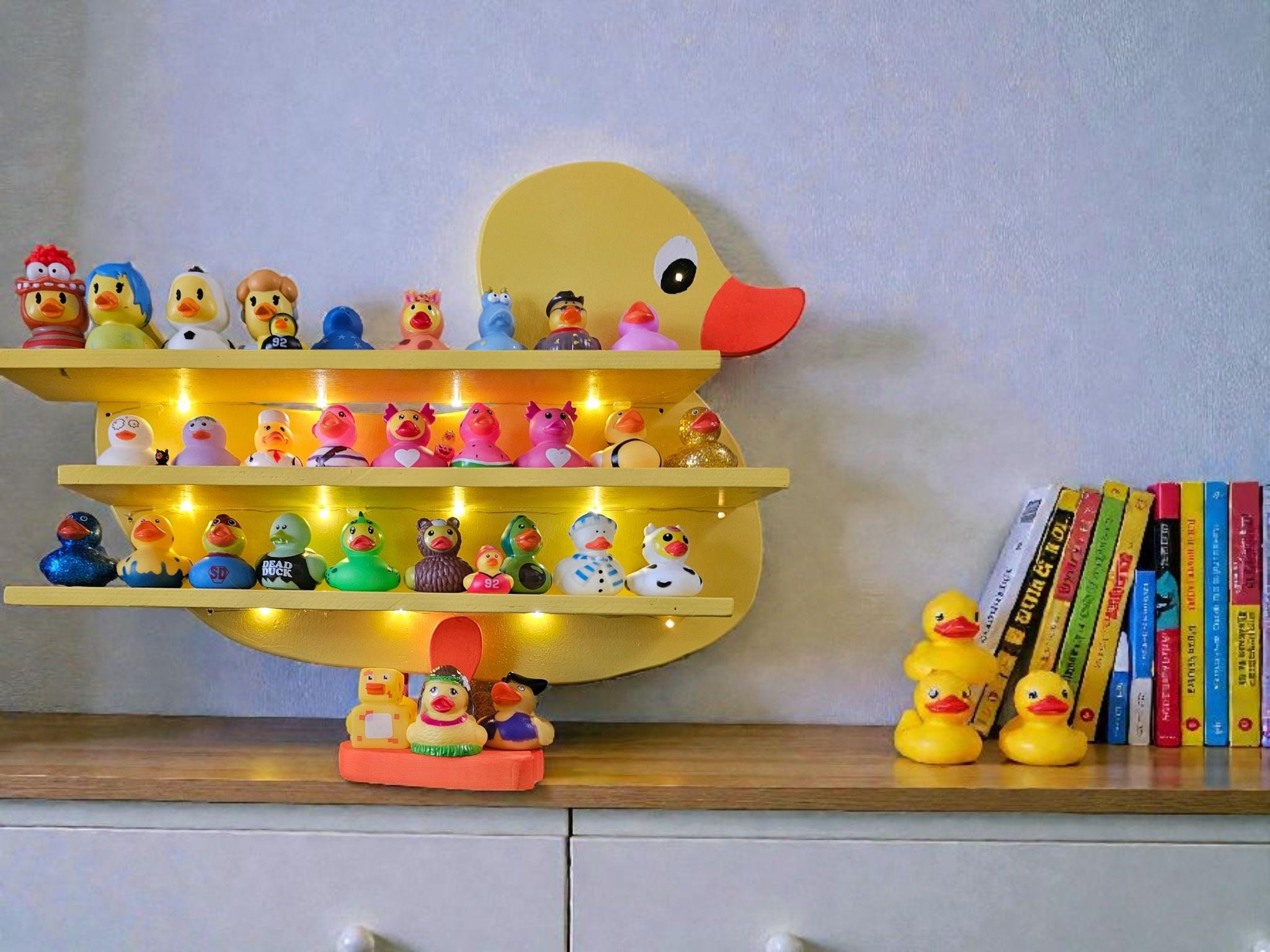 Duck Rack Display Handcrafted Duck Display Shelf – Whimsical Rubber Duck Organizer - Etsy
