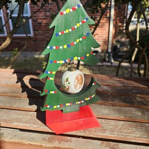 Handmade Christmas Tree Ornament Display