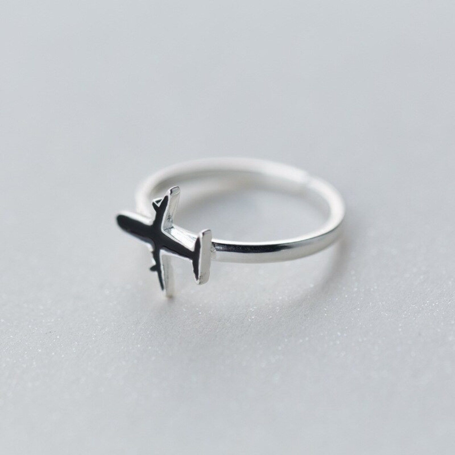 Airplane Ring Ring With Plane Adjustable Ring Gift for Her Etsy