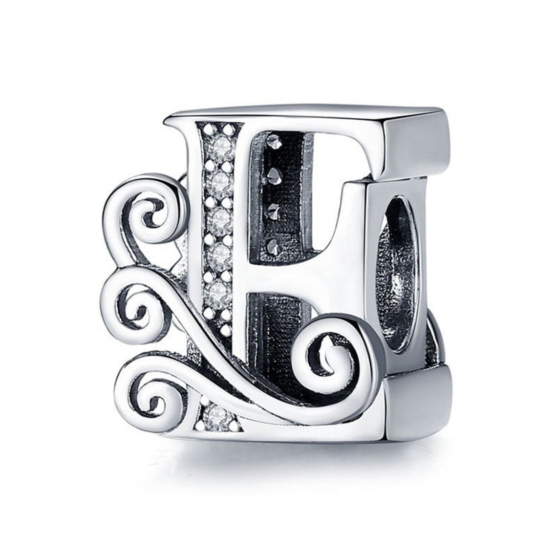 Real 925 Sterling Silver Pandora Charms Authentic Alphabet Etsy