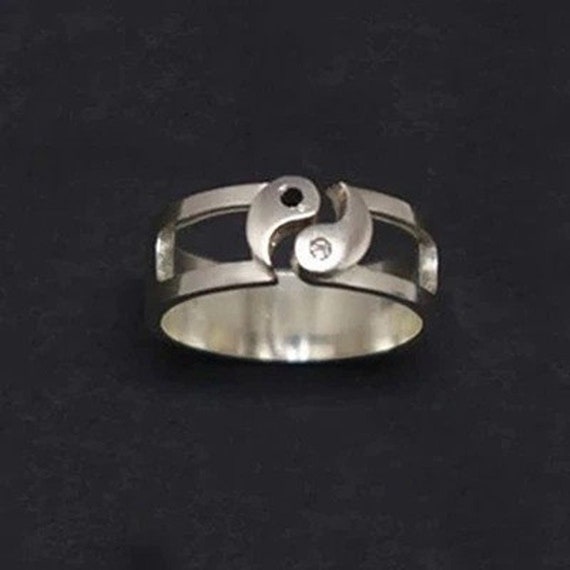 Yin yang promise sale rings