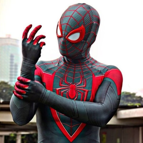 Miles Morales Spider Man Costumes Spider Boy Héros Cosplay Costume Zentai Costumes D'halloween Habillage De Fête Vêtements Anime