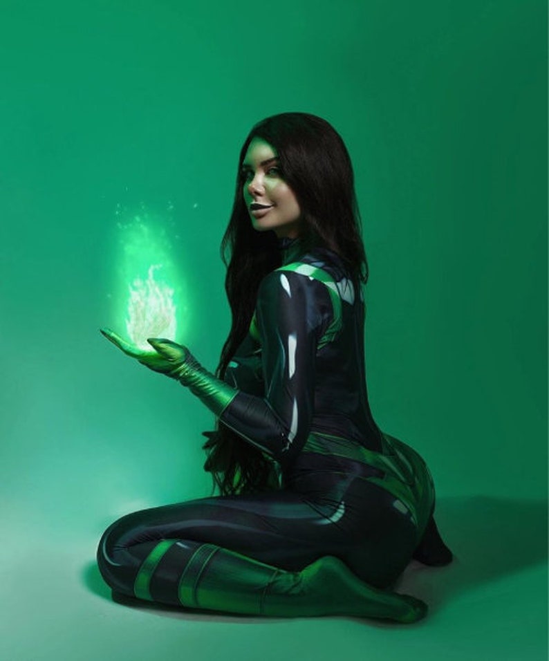 Film & TV Möglich Cosplay für Mädchen Shego Cosplay Jumpsuit Halloween Kostüm Damen Kostüm Halloween Bild 3