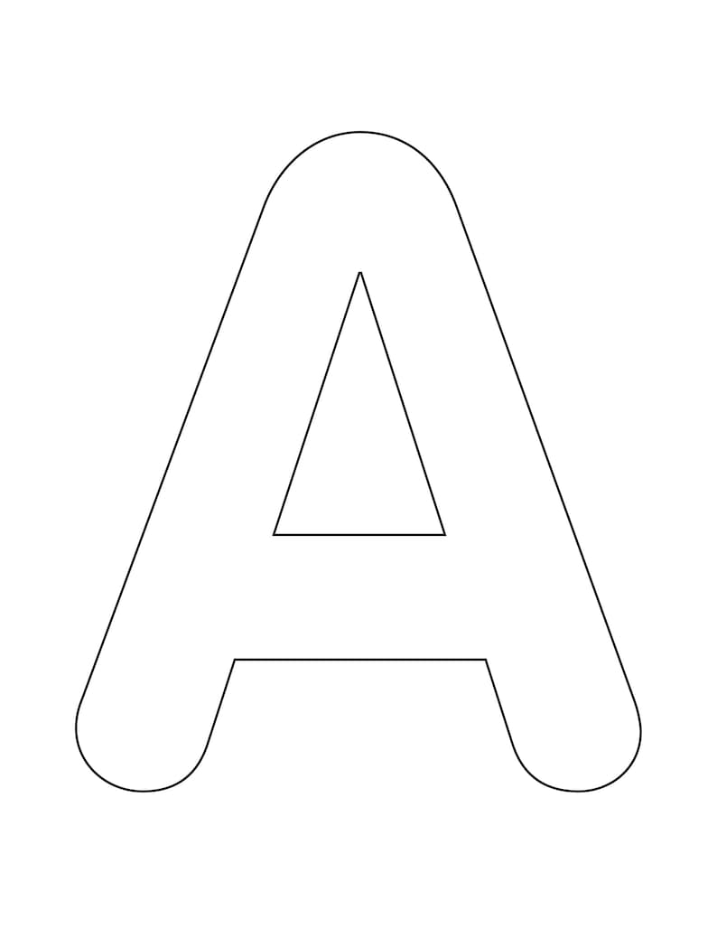 Alphabet Outline Letter Printable Etsy