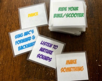 Calm Down Activity Cards Printable