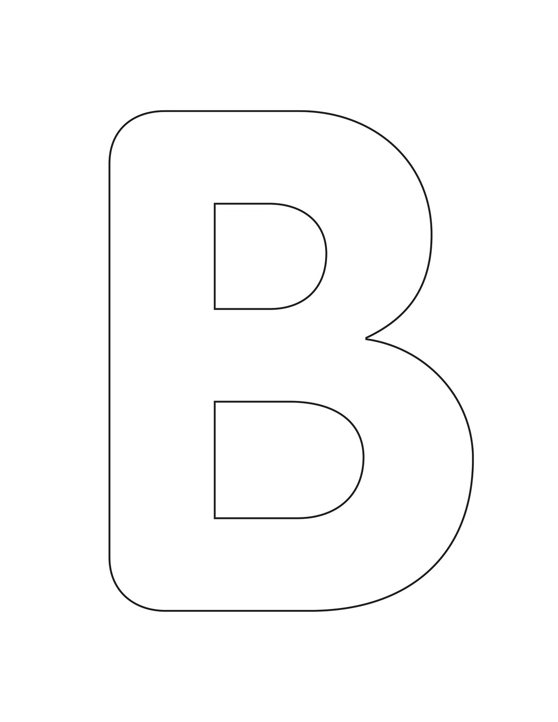 Alphabet Outline Letter Printable Etsy