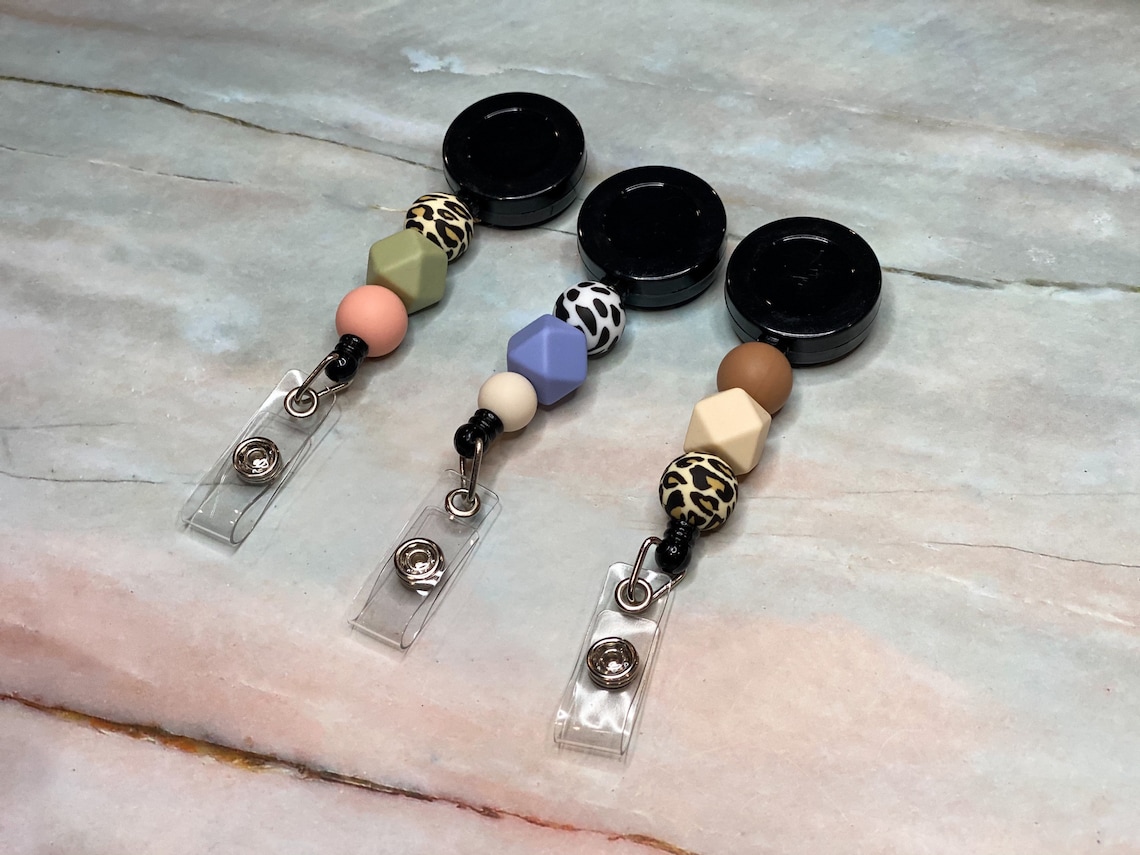 Badge reel decorative badge reel beaded badge reel  etsy Badge reel decorative badge reel beaded badge reel  etsy