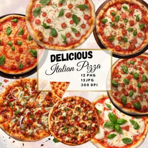 Pizza clipart, Pizza png, Pizza jpg,  italian food clipart, italian pizza png, transparent png, Restaurant clip art, digital download,