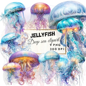 Jellyfish clipart, jellyfish png, nautical, sealife, jellyfish png, jellyfish clip art, commercial use, digital download,