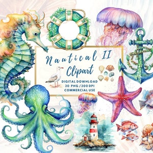 nautical clipart, png, lighthouse, clip art, transparent png, watercolor, beach, coast, ocean