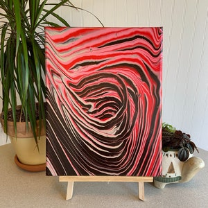 Abstract Acrylic Pour Painting on Stretched Canvas 11”x14”, Original Art, Wall Art, Abstract Art, Fluid Art, Unique Painting