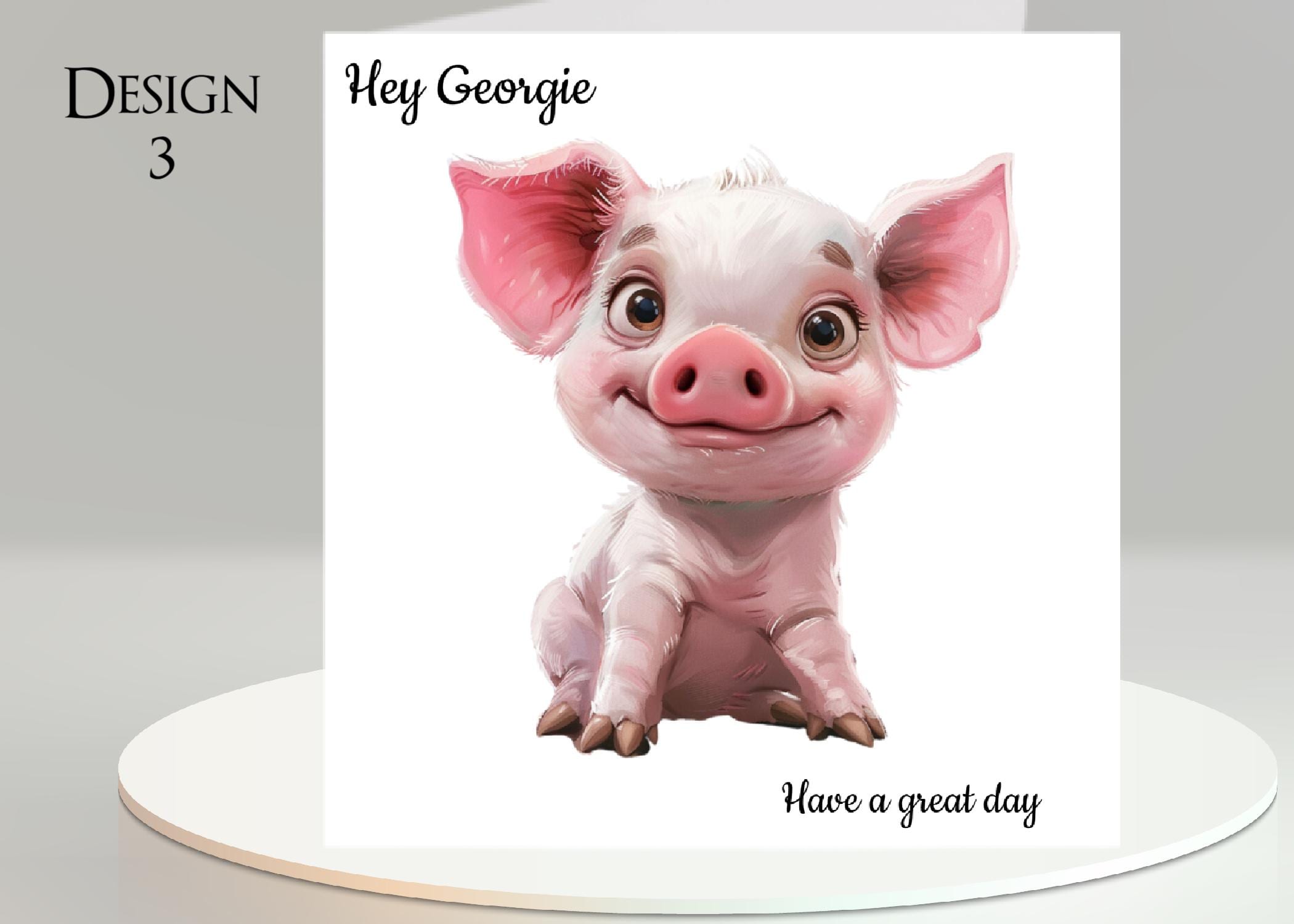 Pig Card: Add Your Text + Name, Inside Message, 5 Designs. Piglet, Happy  Pig, Cute Piglet, Cute Pig, Sweet, Baby Pig, Farmyard, Farm - Etsy België, image size:2100x1500