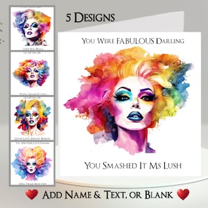 Drag Queen-kaart: tekst en naam toevoegen ~ binnenbericht ~ Drag Queen, Drag, Trans, LGBTQ, Gay Pride, Dragshow, Show, Performance, Jurk