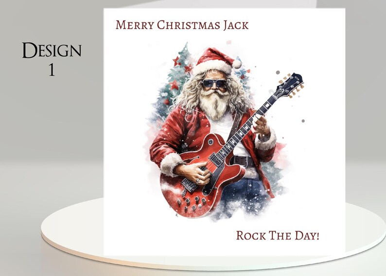 Christmas Rocker Card: Add Your Text + Name, Inside Message, 5 Designs ...