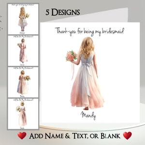 Bruidsmeisjeskaart: naam en datum toevoegen ~ binnenbericht ~ Be My Bridesmaid, Thank You, Bridesmaid, Wedding Day, Wedding, Best Friend, Sister