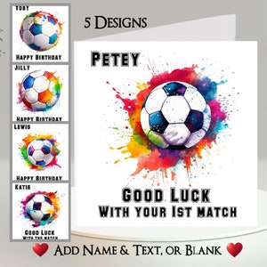 Voetbalkaart: tekst + naam toevoegen ~ binnenbericht ~ voetbal, voetbal, voetbal, regenboog, sport, voetbal, voetbalspeler, voetbalwedstrijd