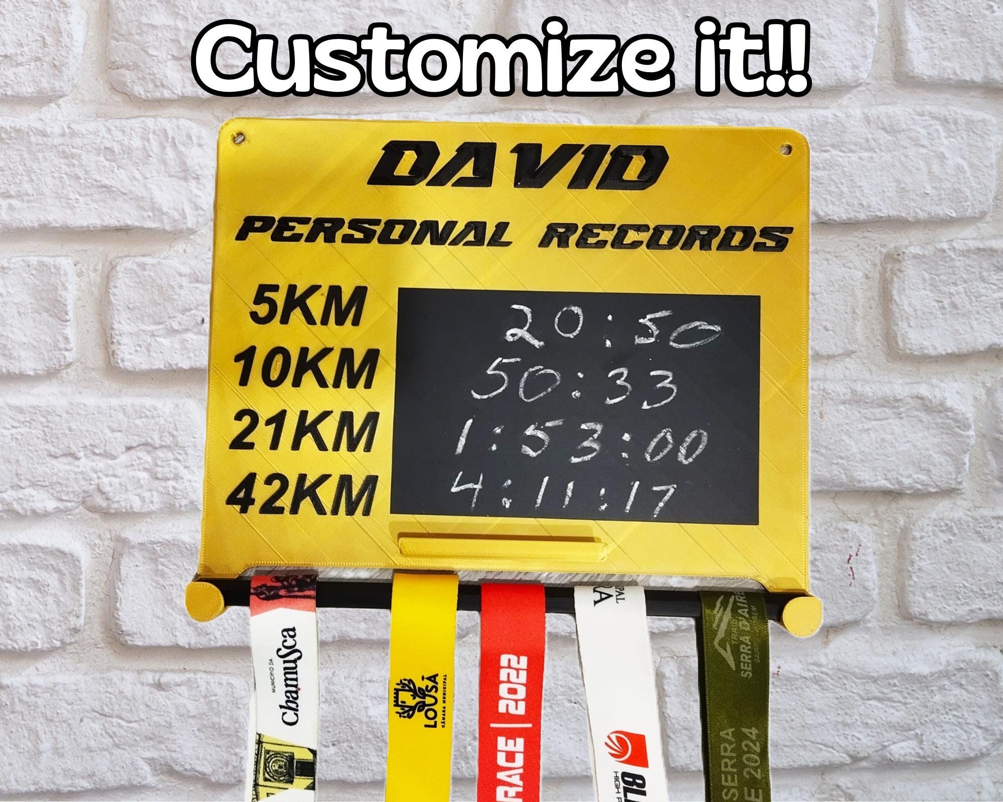 Medal holder and Personal running records