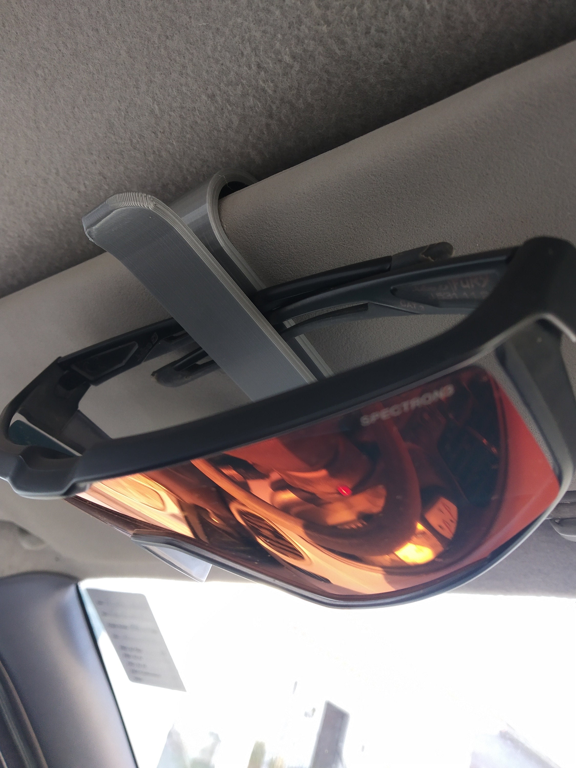 Multifunktionale Auto Auto Sonnenblende Sonnenbrillenhalter  Kartenaufbewahrungshalter Innentasche Tasche (Dunkelblau)