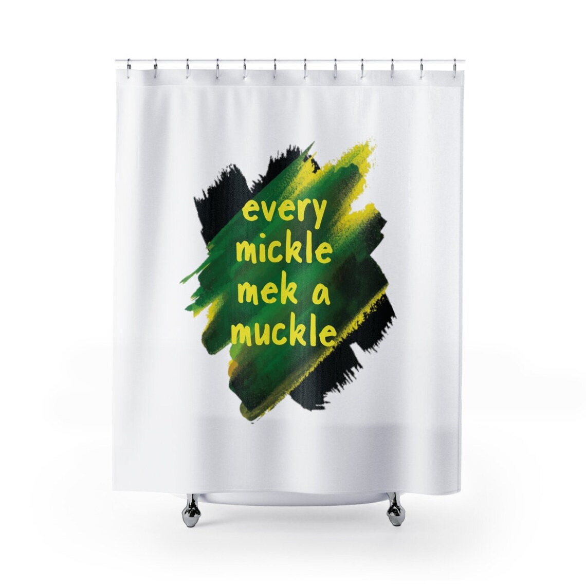 Jamaican Sayings Shower Curtain Every Mickle Mek a Muckle Etsy