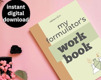 スキンケアフォーミュラワークブック / 印刷可能なレシピブック / DIY スキンケア用ノート / DIY スキンケアノート / スキンケアフォーミュラダイアリー (グリーン)