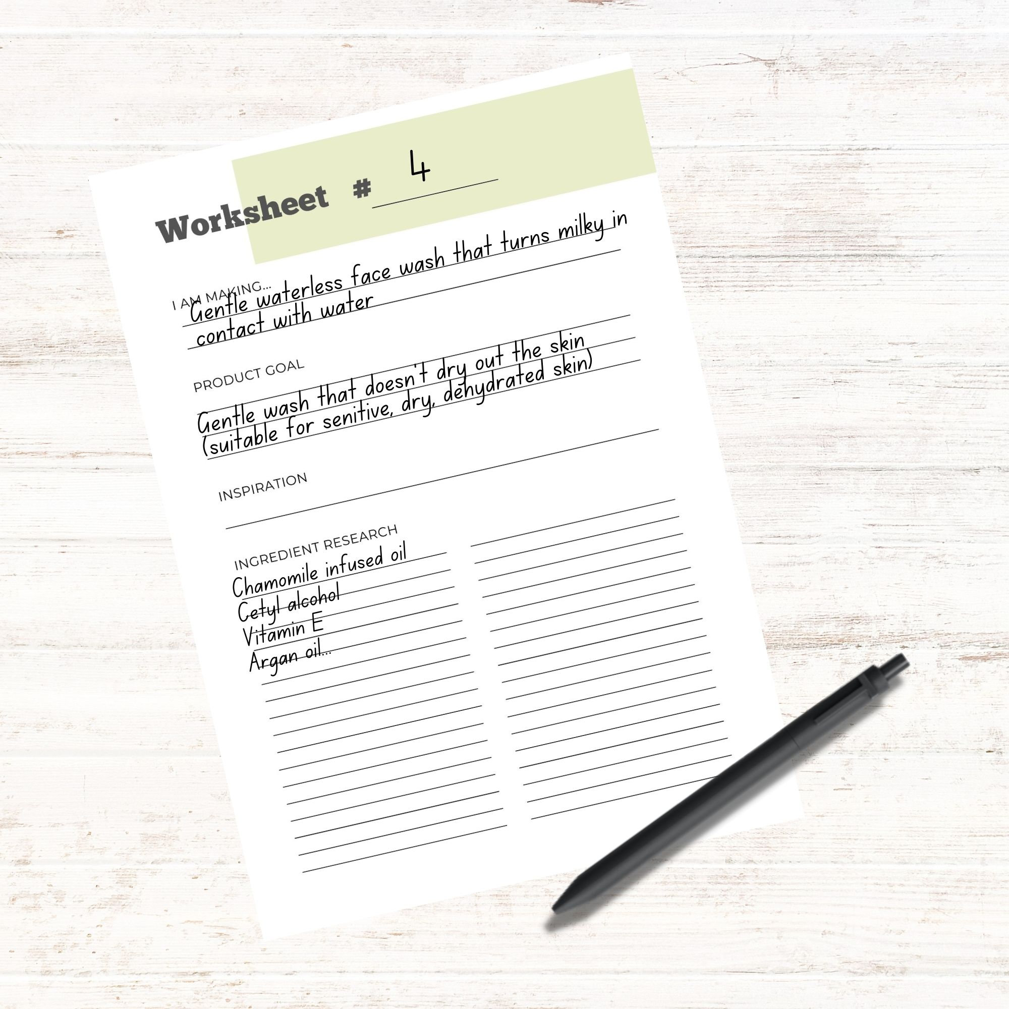 Skincare Formula Workbook / Printable Recipe Book / Notebook for DIY ...