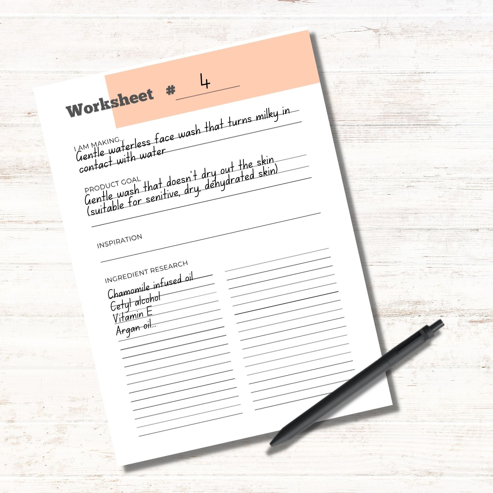 Skincare Formula Workbook / Printable Recipe Book / Notebook for DIY ...