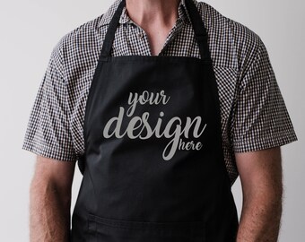 Download Black Apron Mockup Etsy