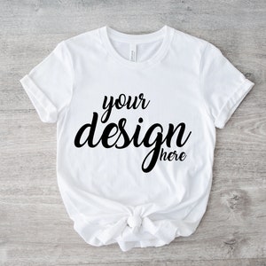 White Bella Canvas 3001 Shirt Mockup modern Tshirt Mock Up Styled Stock Photo Tee Mockup SVG Mockup Sublimation JPG Digital Download