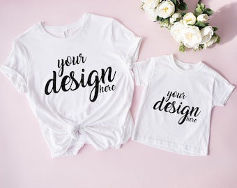 Mother's Day Mockup Bella Canvas Shirt Mockup Mama and Me Tshirt Mock Up Mom daughter child Baby Toddler Tee SVG Mockup JPG Digital Download