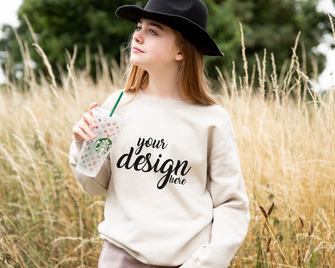 Sand Sweater Mockup Gildan 18000 Mockup Gildan Cream - Etsy
