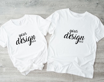 Valentine's Day White Shirt Mockup Couples Tshirt Mock Up Mr and Mrs Styled Photo His Hers Tee Mockup SVG Sublimation JPG Digital Download