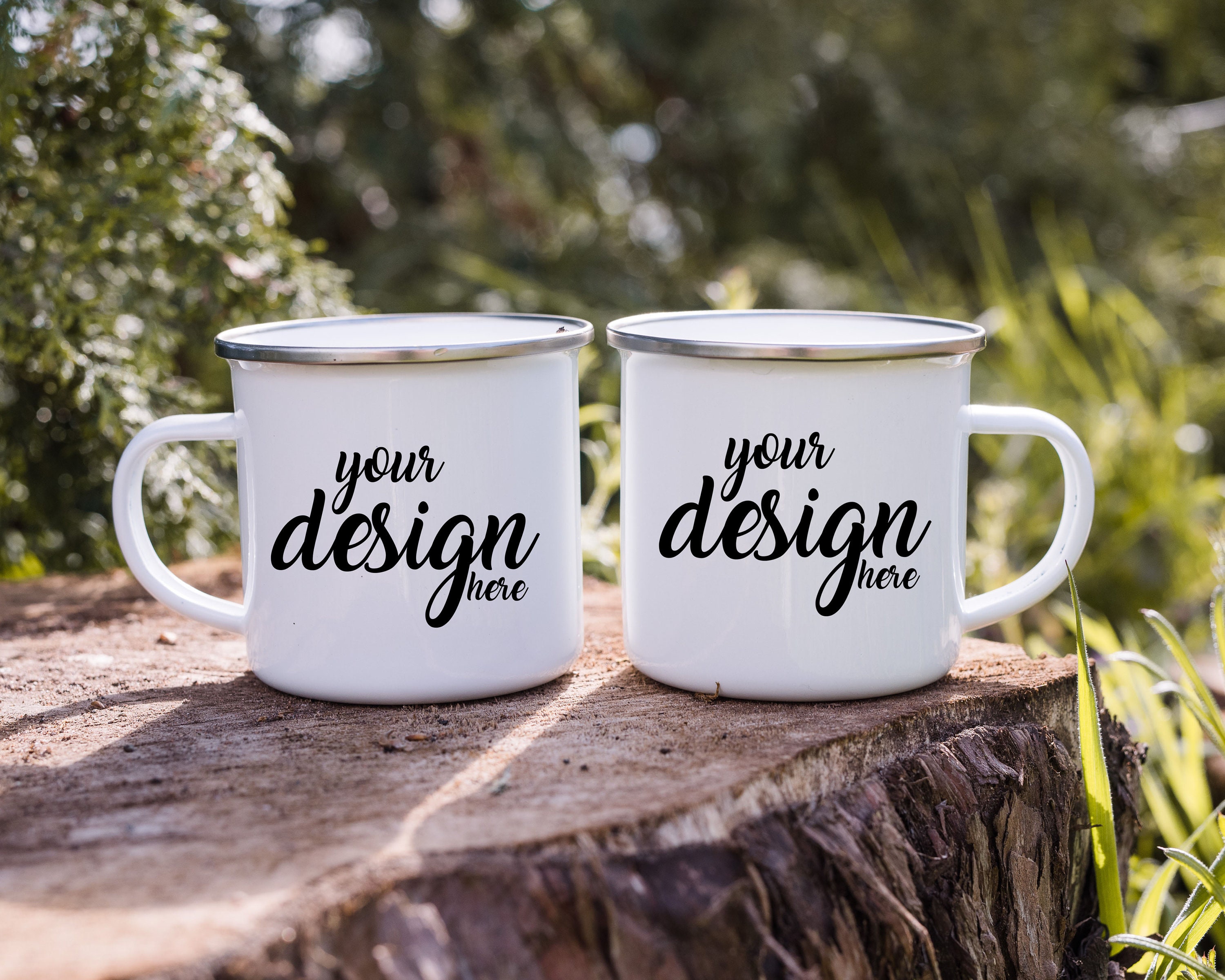 Camping Mug Mockup Camper Mug Mockup Enamel Coffee Cup