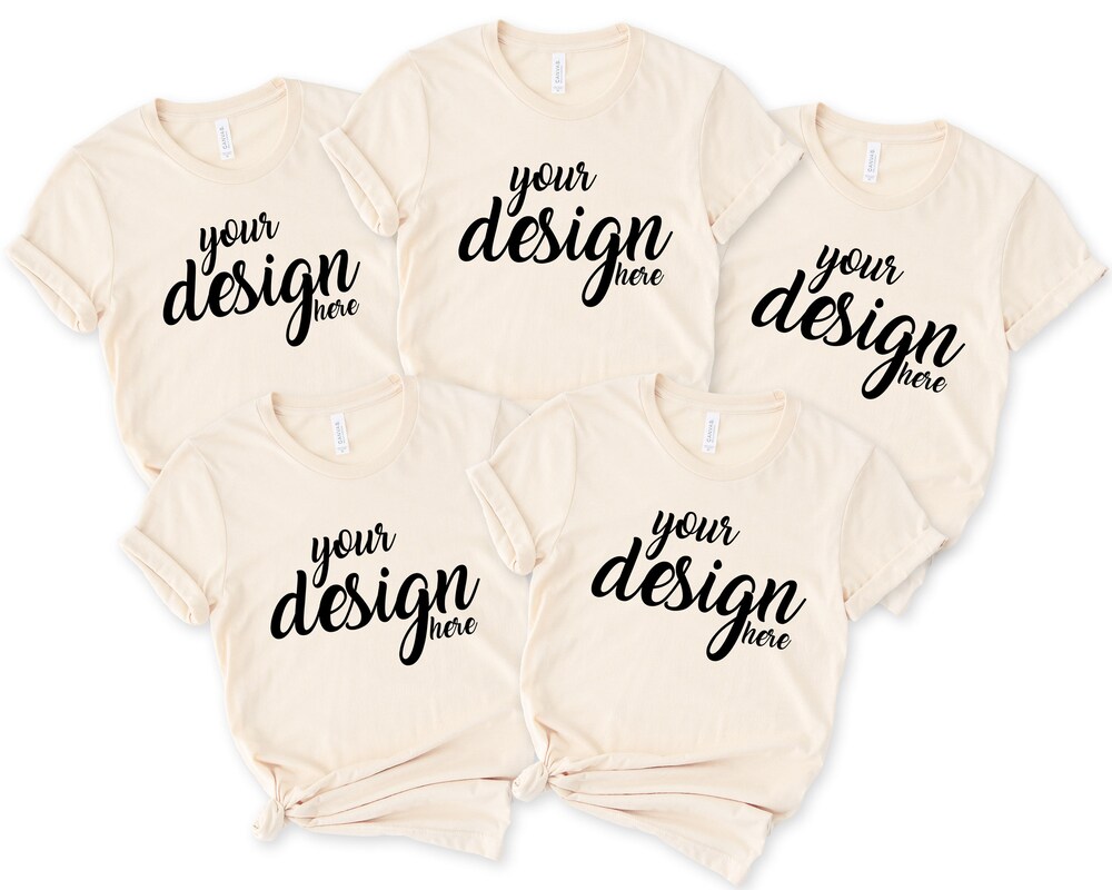 Bridal Party Natural Bella Canvas Shirt Mockup Hen Party Family Group Tshirt Mock Up Bridesmaid Bachelorette Tee Mockup Svg Jpg Download