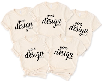 Bridal Party Natural Bella Canvas Shirt Mockup Hen Party Familie Groep Tshirt Mock Up Bruidsmeisje Bachelorette Tee Mockup SVG JPG Download