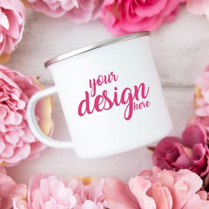 Camping Mug Mockup Camper Mug Mockup Enamel Coffee Cup Mockup Stock Photo Valentine&#39;s Day Camp Mug Photo Mock Up JPG Digital Download