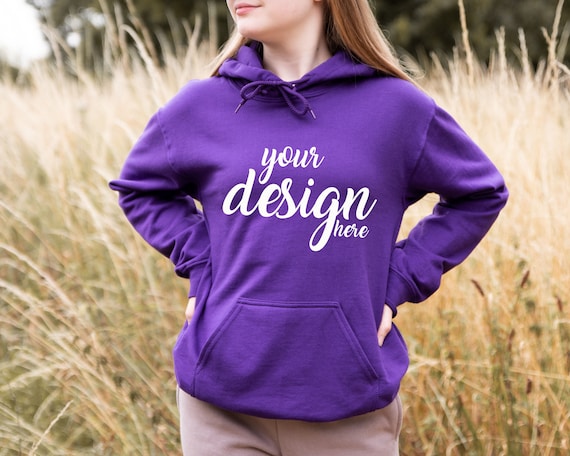 Purple Hoodie Mockup Gildan 18500 Mockup Gildan Hooded Sweatshirt Fall Mockup Model Mockup SVG Mockup JPG Digital Download Etsy Canada