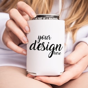 Can Cooler Mockup Can Hugger Mockup Can Chiller Modelled Stock Photo Mockup Sublimation Cricut Mug JPG Digital Download