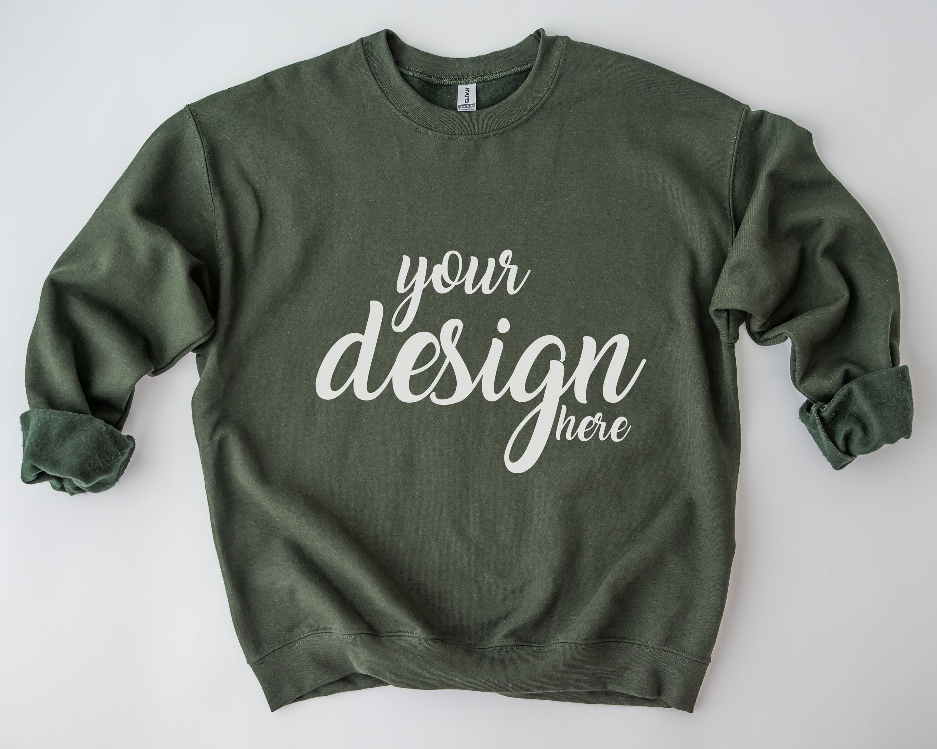 Felpa Con Zip E Cappuccio - Verde Militare - 8.00