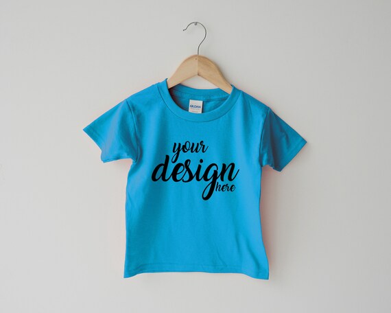 Sapphire Blue Tshirt Mockup Gildan Shirt Mock-up Baby T-shirt - Etsy