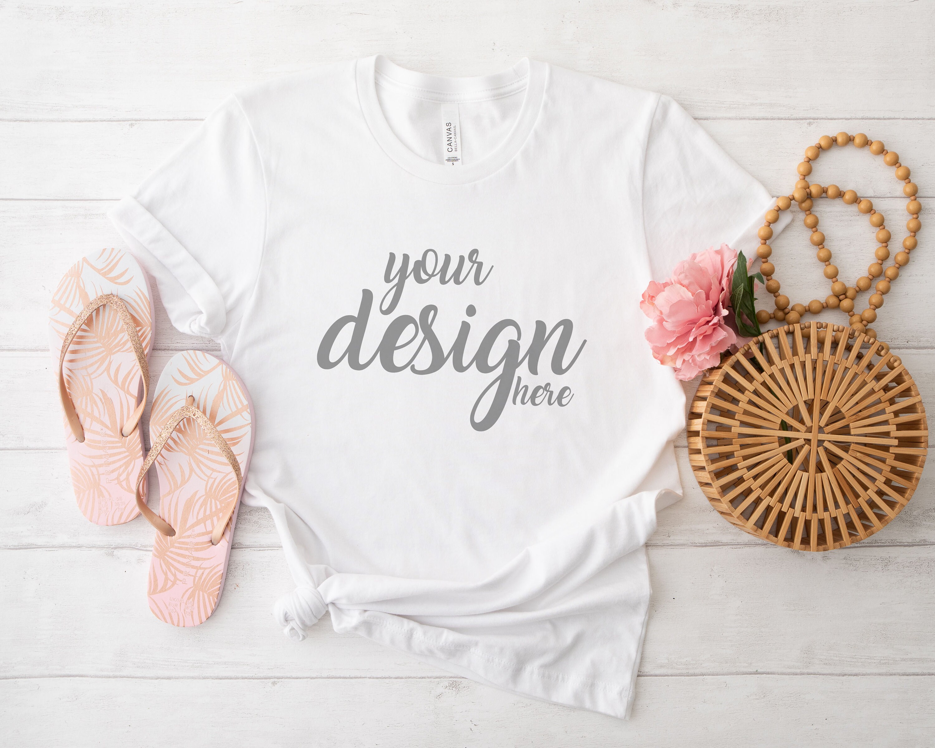 10 X White Bella Canvas Shirt Mockup 3001 Summer Tshirt Mock up Boho ...